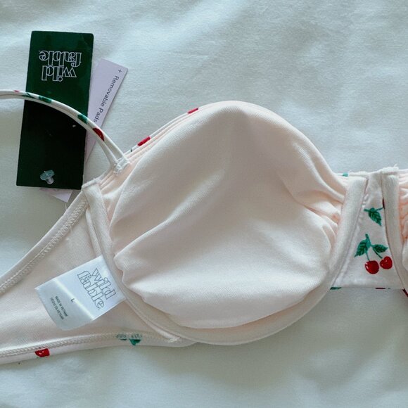 Wild Fable Cherry bikini top NWT large swimsuit - Picture 11 of 11
